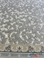 فرش 1200شانه بژ گل برجسته صدف کاشان