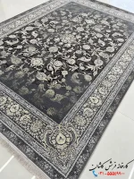 فرش افشان 1200 شانه مدرن طرح مدیسام ذغالی کاشان