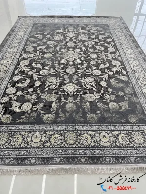 فرش افشان مدرن طرح مدیسام 1200 شانه ذغالی