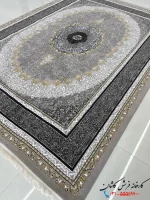 فرش نقره ای 500شانه طرح ساحل کاشان