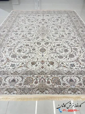 فرش کرم برجسته 1200 شانه کیمیا کاشان