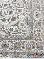 فرش کرمی گل برجسته 1200 شانه کیمیا کاشان