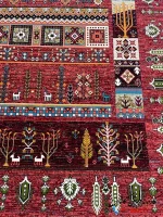 فرش گبه قشقایی لاکی 700شانه طرح مروارید