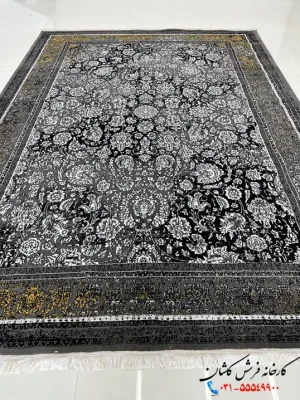 فرش 500 شانه ارزان سرمه ای فقر
