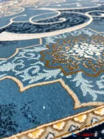 فرش آبی کلاسیک 1200 شانه چکاوک کاشان