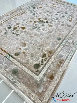 فرش افشان مدرن 1200شانه طرح شهرزاد کاشان