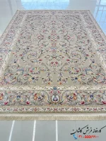 فرش افشان نقره ای 1200شانه گل برجسته شاپرک