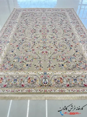 فرش افشان نقره ای 1200شانه گل برجسته شاپرک