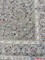 فرش افشان نقره ای 1200شانه گل برجسته طرح شاپرک