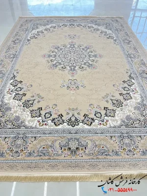 فرش ترنج دار 1200شانه آیسان کاشان