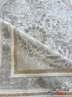 فرش طلاکوب کرم 1200شانه طرح ژوبین کاشان