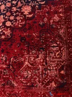 فرش ماشینی طرح دستباف گلبهی لاکی هورام 1200شانه