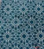 فرش مسجدی تشریفاتی آبی طرح نسترن