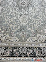 فرش نقره ای گل برجسته 1200 شانه گلستان کاشان