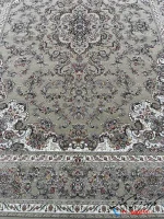 فرش نقره ای گل برجسته 1200شانه شاهرخ