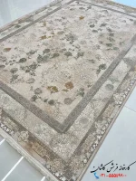 فرش پتینه کرم طلایی 1200 شانه طرح بهامین کاشان