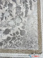 فرش کرم طلاکوب جدید 1200شانه طرح ژوبین کاشان