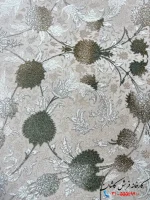 فرش کرم گل برجسته 1200شانه طرح شاهکار کاشان