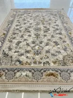 فرش 1200 شانه موکایی کرم طرح رونیا
