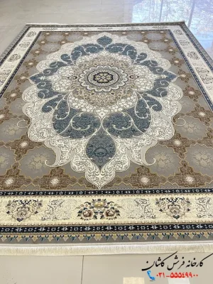فرش ترنج دار 1200 شانه طرح چکاوک