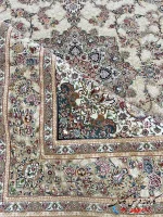 فرش ترنج کرم 1200 شانه جواهر کاشان