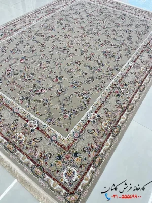 فرش رنگ روشن گل برجسته 1200 شانه گلستان
