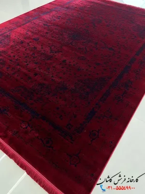 فرش لاکی دستباف گونه 1200 شانه طرح مهراد کاشان