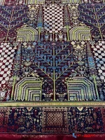 فرش لاکی سنتی 1200 شانه طرح گندم