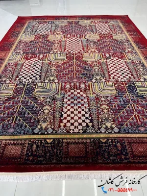 فرش لاکی سنتی 1200 شانه گندم کاشان