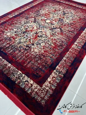 فرش لاکی وینتیج 1200شانه طرح روژان کاشان