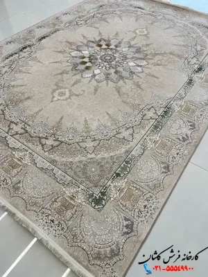 فرش موکا 1200 شانه طرح نلین کاشان