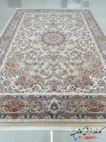فرش کرم گل برجسته 1200 شانه طرح نیام