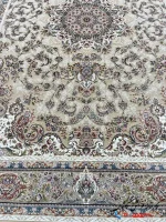 فرش کرم گل برجسته 1200 شانه نیام کاشان