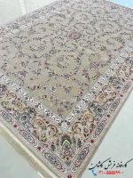 فرش گل ریز نقره ای 1200شانه طرح زرتاب کاشان