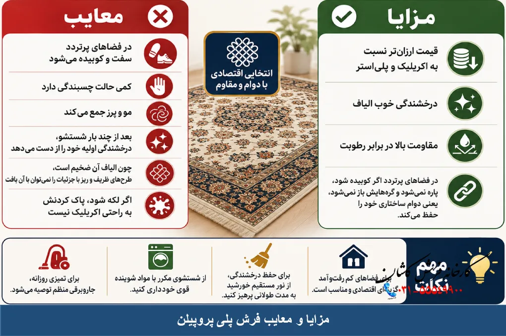 معایب فرش پروپیلن