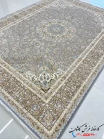 فرش 1200شانه فیلی گل برجسته طرح تبسم کاشان