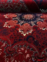 فرش 1200شانه قرمز لاکی طرح کتیبه کاشان