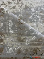 فرش 1200شانه موکای طلایی طرح کمند کاشان