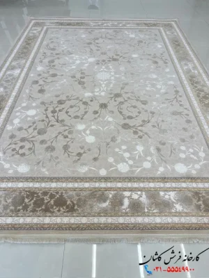 فرش افشان کرم طرح سوفیا کاشان 1200شانه