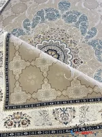 فرش ترنج دار بژ 1200شانه چکاوک