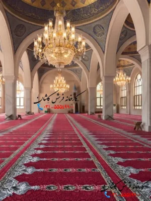 فرش سجاده ای قرمز طرح طاها