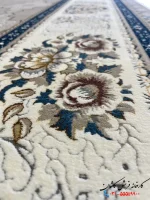 فرش لچک ترنج بژ 1200شانه چکاوک کاشان